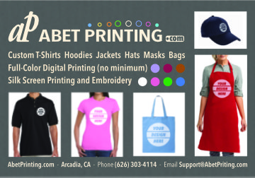 Abet Printing custom tee shirts full color digital silk screen and embroidery.