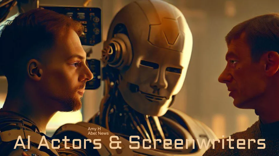AI Actors and Screenwriters banner art