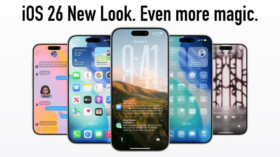 iOS 26 New Look. Even more magic. Banner