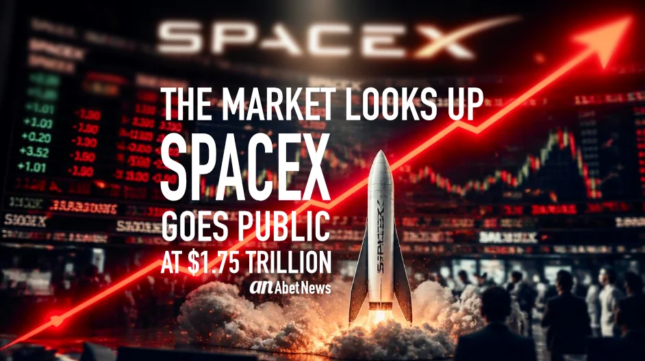 Cover art: The Market Looks Up: SpaceX Goes Public at $1.75 Trillion