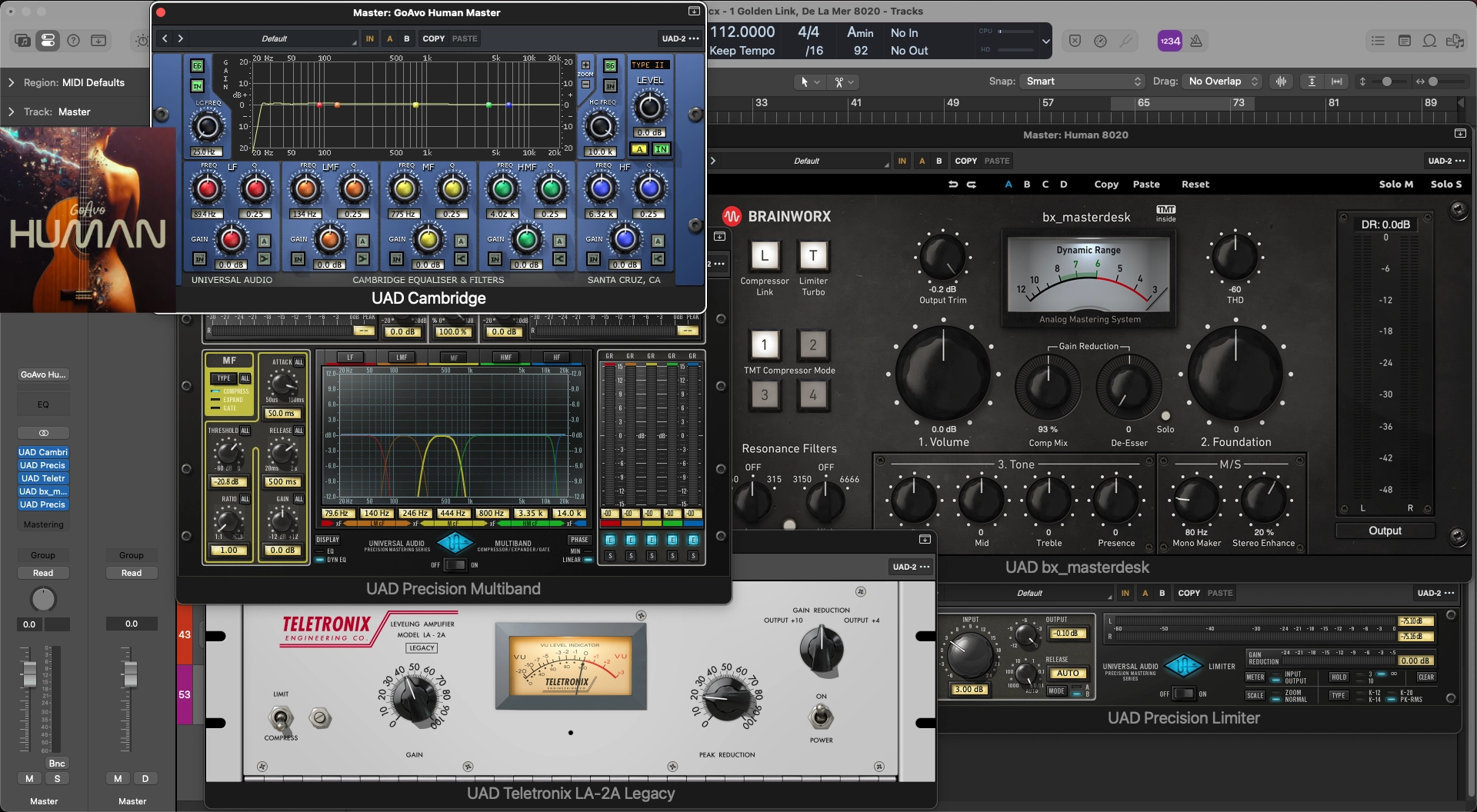 GoAvo Human UAD Mastering Chain Screenshot
